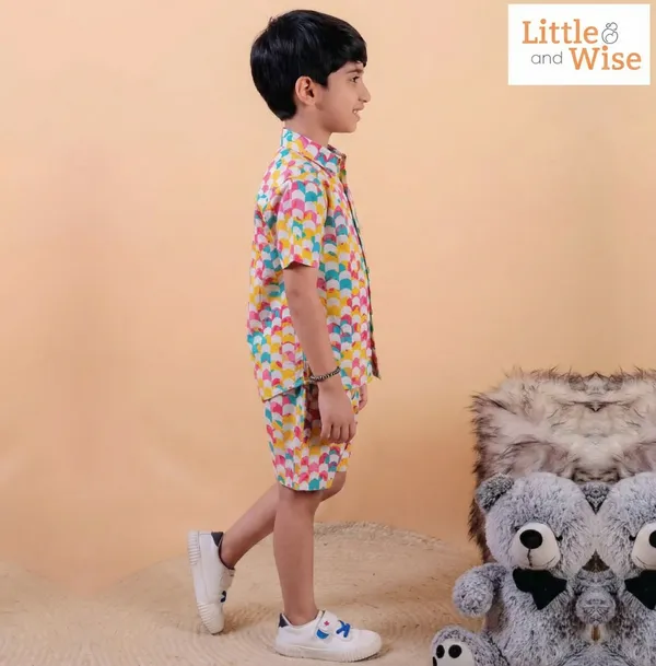 Multicolor_Pure_Cotton_Multi_Pop_Checks_Co-Ord_Set_For_Boys