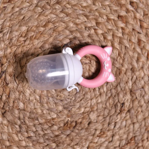 Pink_Food_Nibler_with_Case_For_Baby_|_BPA_Free,_Food_Grade_Silicon