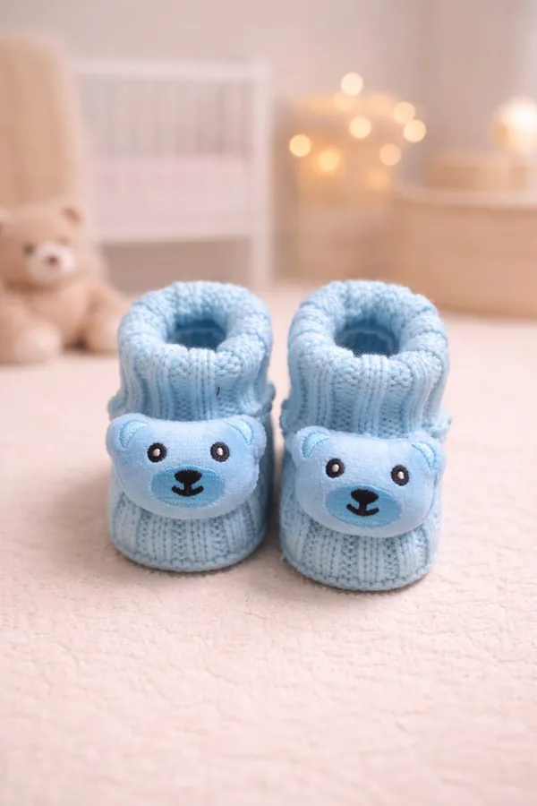 SnuggleKnit_Baby_Booties_-_New_born_to_1_year_-_Baby_Skin_Friendly_-_Sky