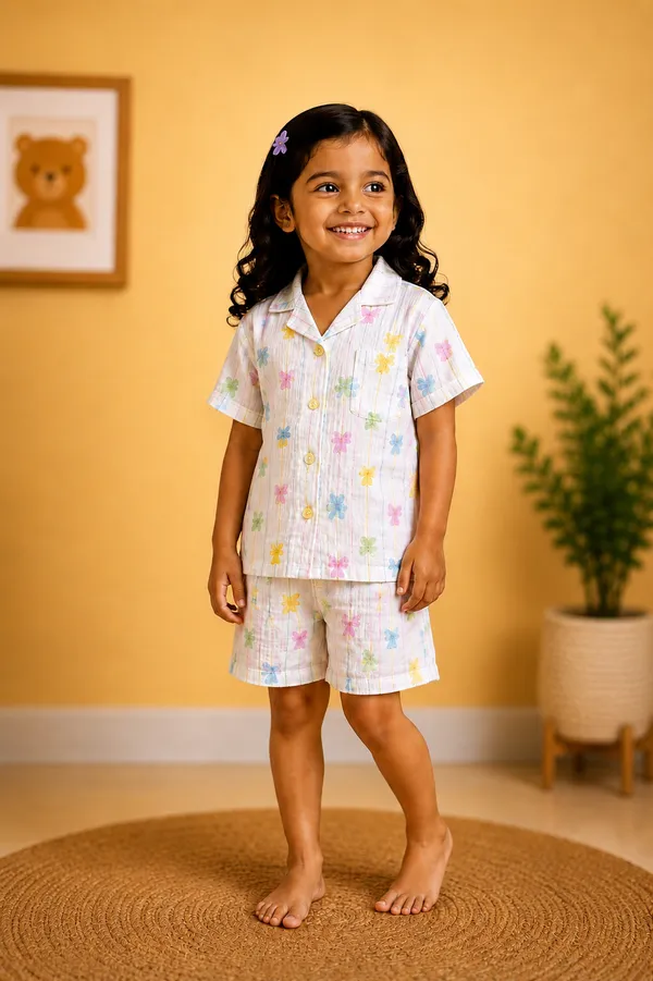100%_Muslin_Cotton_Co-ord_Set_-_Playtime_to_Bedtime_-_Daisy_Stripe