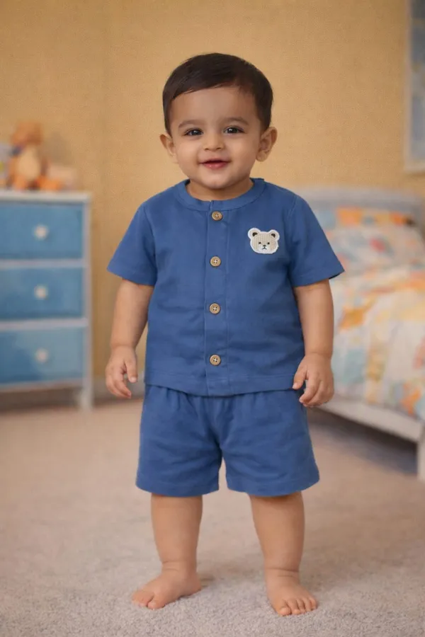 100%_Muslin_Co-ord_Set_-_Unisex-_2months_to_3_years-Navy_Blue