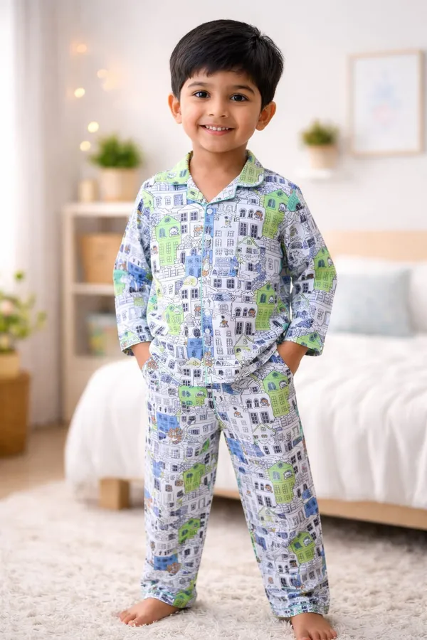 100%_Pure_Cotton_Nightsuit_-_6m_to_10_years-_Unisex_-_Full_Sleeves_-