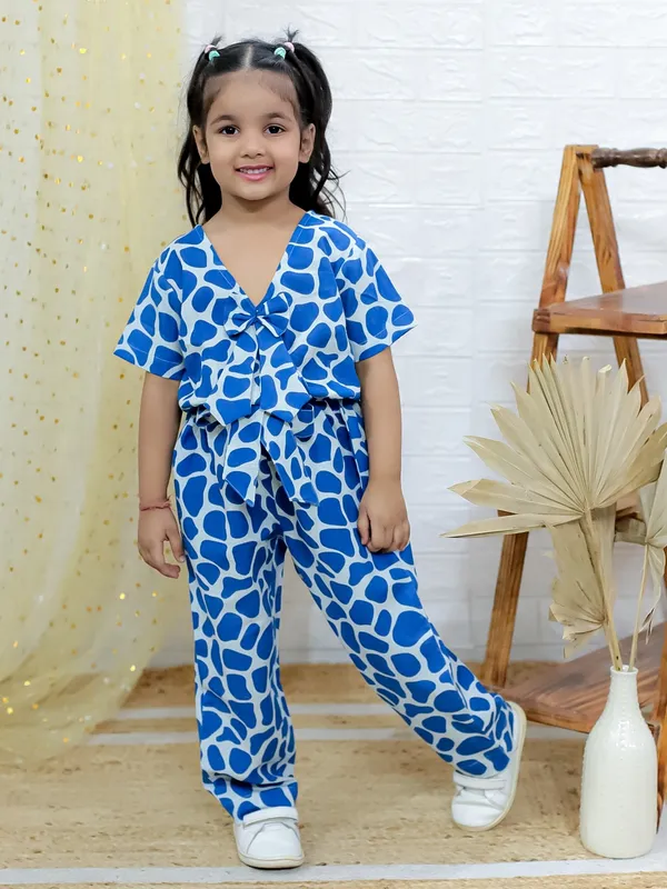 Blue__Pure_Cotton_Polka_Dots_Co-Ord_Set_For_Girls