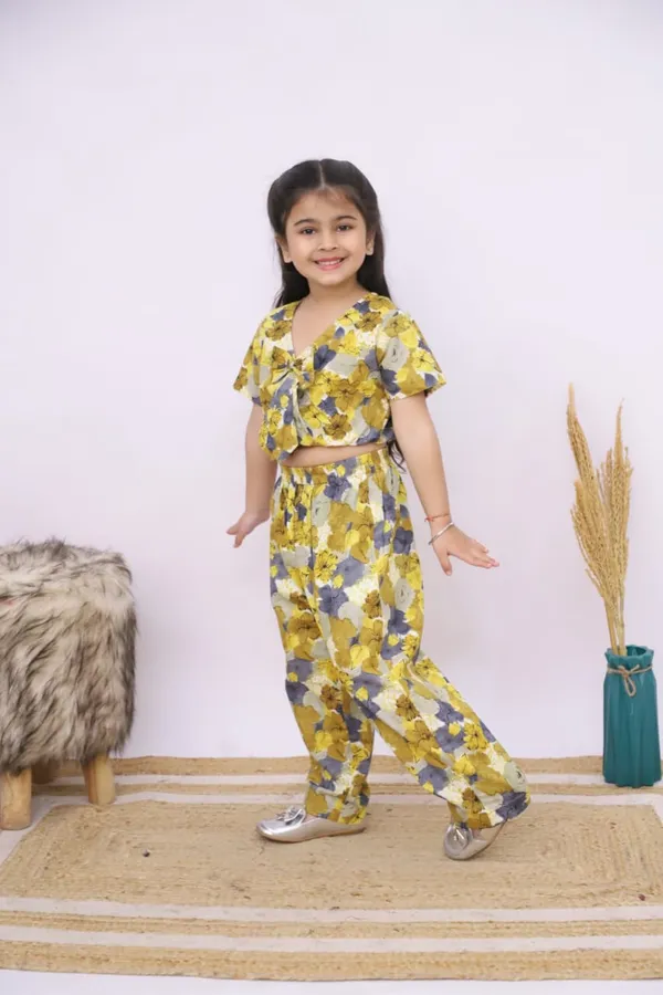 Yellow__Pure_Cotton_Sunshine_Bloom_Co-Ord_Set_For_Girls