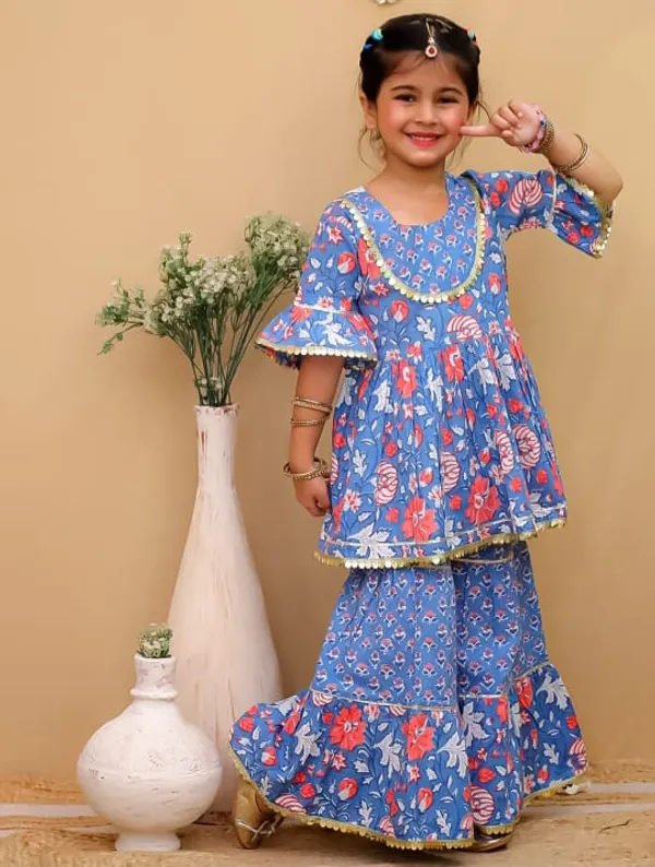 100%_Pure_Cotton_Sharara_Set-_Neelkamal
