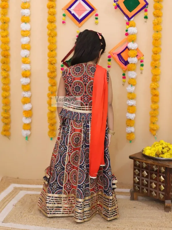Brown__Pure_Cotton_Raag_Rasiya_Ethnic_Kurti_Set_For_Girls