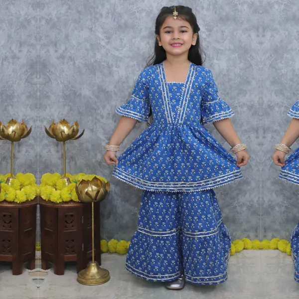 100%_Pure_Cotton_-_Little_Bluebird_Ethnic_Kurti_Set