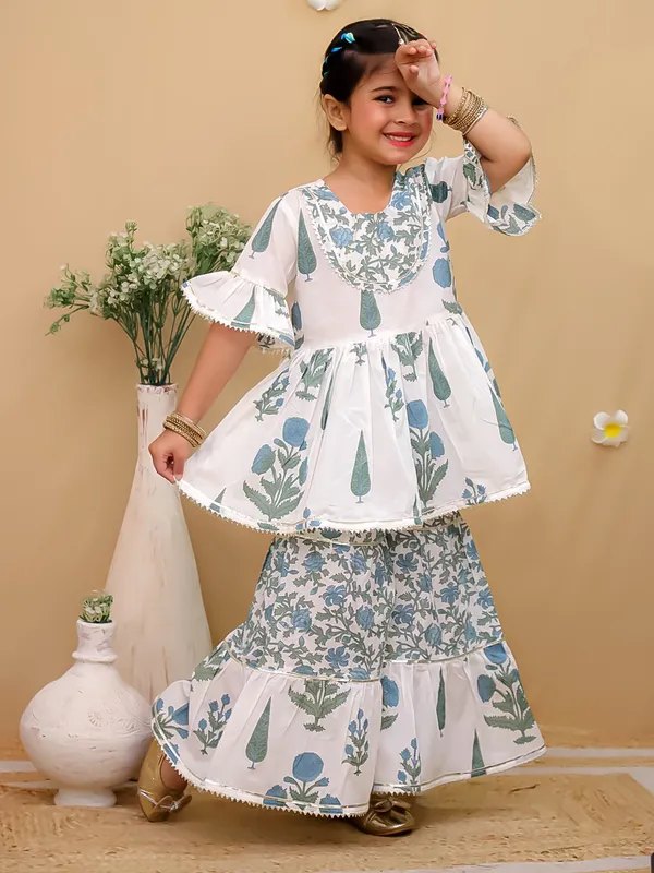 100%_Pure_Cotton_-_White_Little_Flamingo_Ethnic_Set