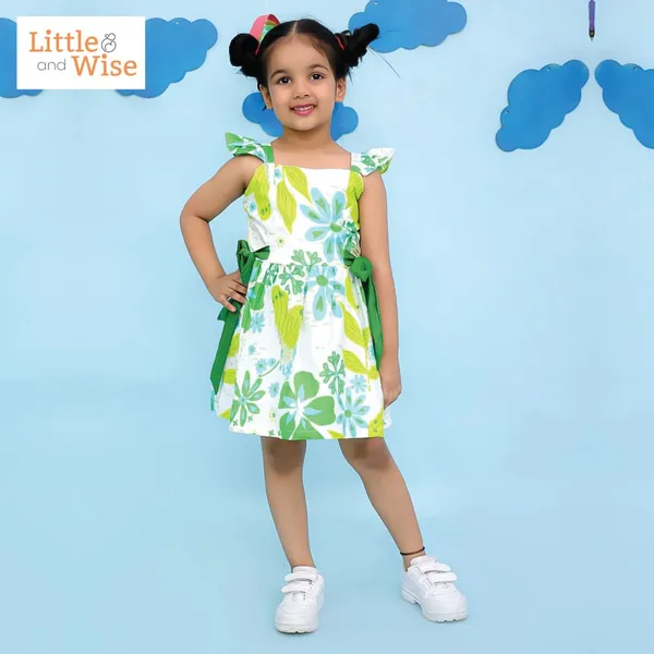 100%_Pure_Cotton_Premium_Frock_-_1yr_to_10yr_-_Minty_Floral