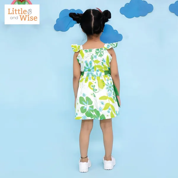 100%_Pure_Cotton_Premium_Frock_-_1yr_to_10yr_-_Minty_Floral