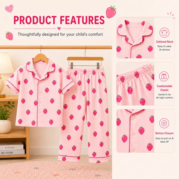 100%_Crinkle_Muslin_Nightsuit_|_Ultra-Soft_&_Breathable_Sleepwear_for_Babies_&_Kids_|__Pink_Strawberry