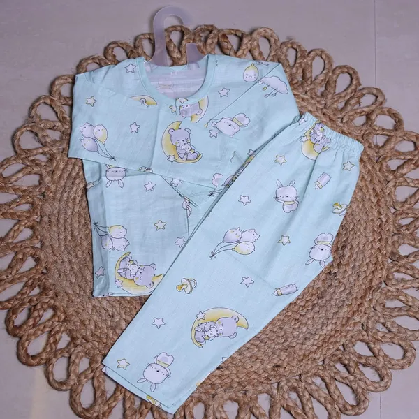 Pure_Muslin_Cotton_Nightsuit_for_Babies_&_Kids_|_Soft_&_Breathable_|Bunny_Snuggle