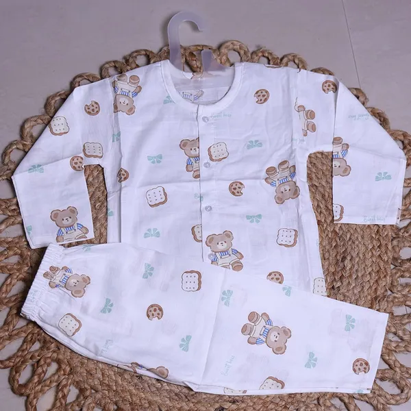 Pure_Muslin_Cotton_Nightsuit_for_Babies_&_Kids_|_Soft_&_Breathable_|Teddy_Snuggle