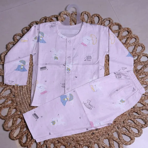 Pure_Muslin_Cotton_Nightsuit_for_Babies_&_Kids_|_Soft_&_Breathable_|Bunny_Snuggle