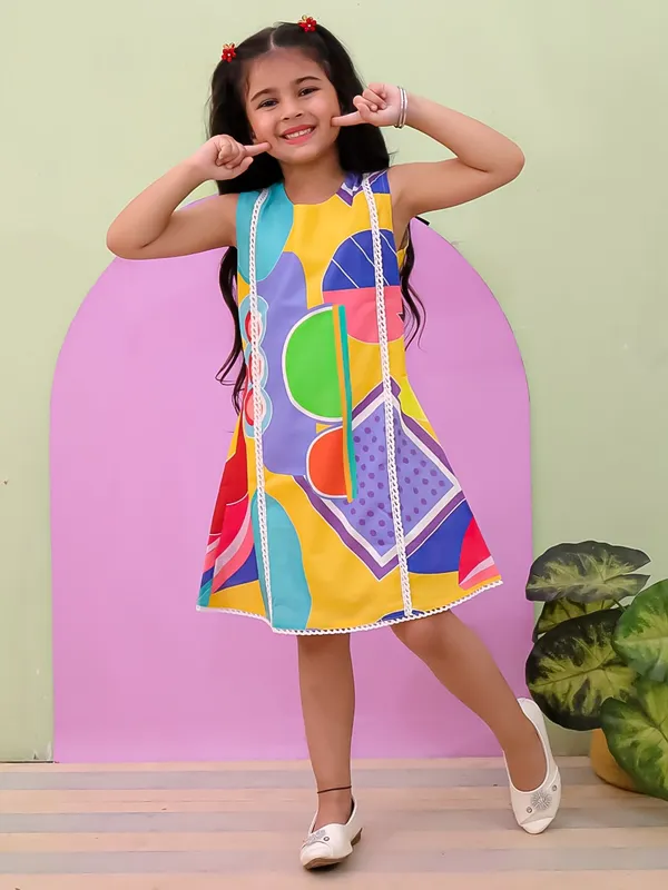 100%_Pure_Cotton_Premium_Frock_-_1yr_to_10yr_-Multicolor