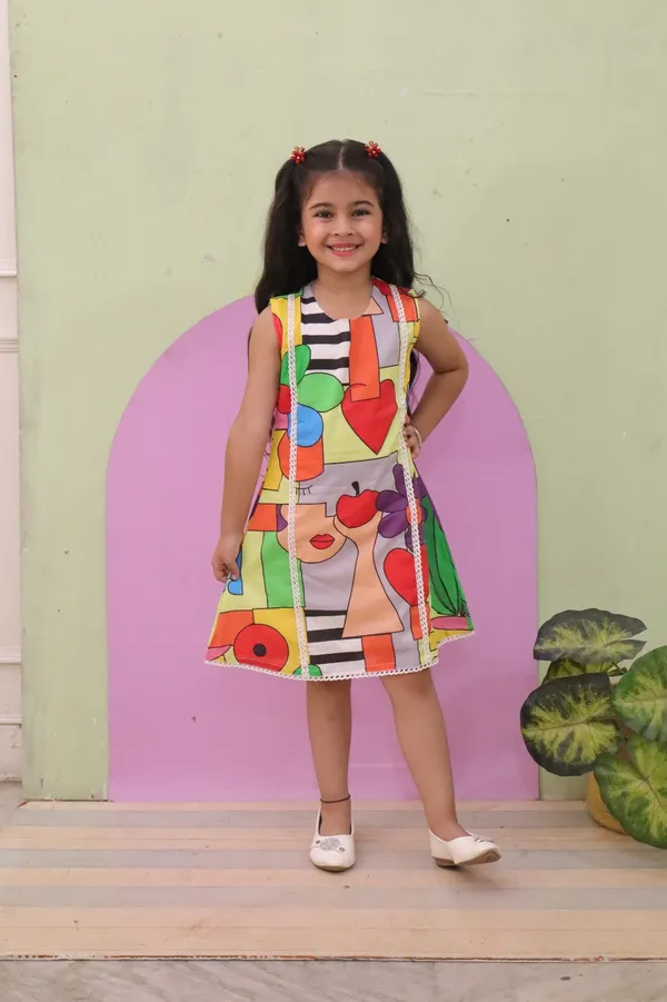 100%_Pure_Cotton_Premium_Frock_-_1yr_to_10yr_-_Fun_Abstract