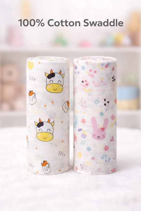 100%_Cotton_Swaddles_-0_to_3_months_-90*90cms-Multipurpose-_Set_of_2