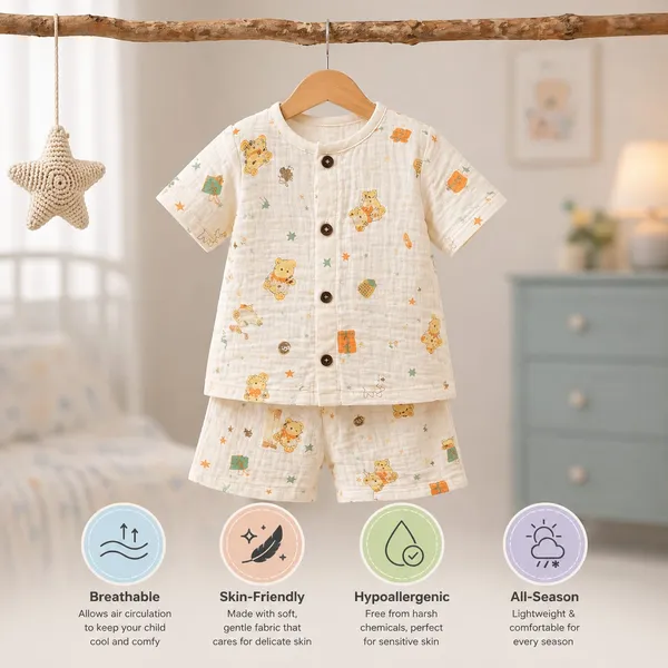 100%_Crinkle_Muslin_Coord_Set_|_Ultra-Soft_&_Breathable_|_Babies_&_Kids_|Unisex_|_Happy_Play