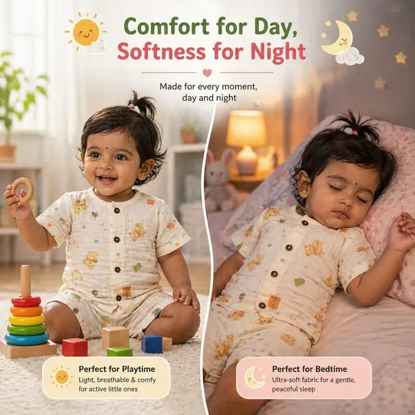 100%_Crinkle_Muslin_Coord_Set_|_Ultra-Soft_&_Breathable_|_Babies_&_Kids_|Unisex_|_Happy_Play