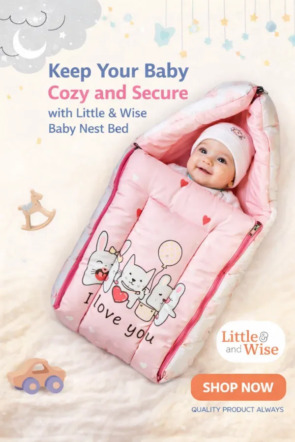 Light_Pink__Cotton_Baby_Nest_Bed_For_Babies