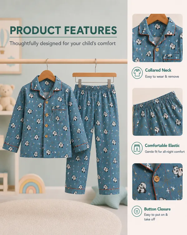 100%_Pure_Cotton_Premium_Nightsuit_-_Unisex_-_Panda_Play