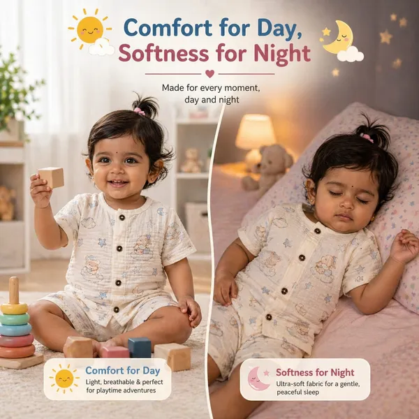 100%_Crinkle_Muslin_Coord_Set_|_Ultra-Soft_&_Breathable_|_Babies_&_Kids_|Unisex_|_Teddy_snuggle