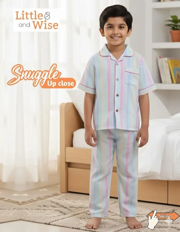 100%_Premium_Muslin_Super-Soft_Nightsuits_for_Kids-Unisex_-7_to_10years-_Half_Sleeves_-Classic_Pink_Soft-Touch