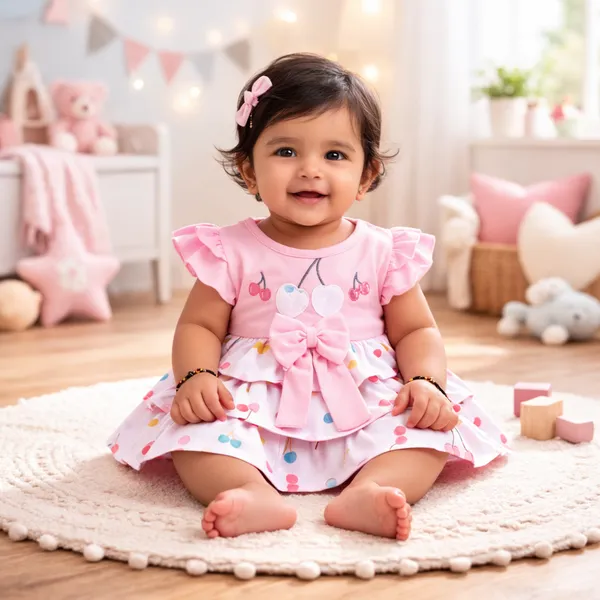 Pink_Princess_Pure_Cotton_Frock_For_Girls