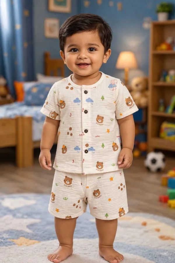 100%_Crinkle_Muslin_Coord_Set_|_Ultra-Soft_&_Breathable_|_Babies_&_Kids_|Unisex_|_Teddy_Playtime