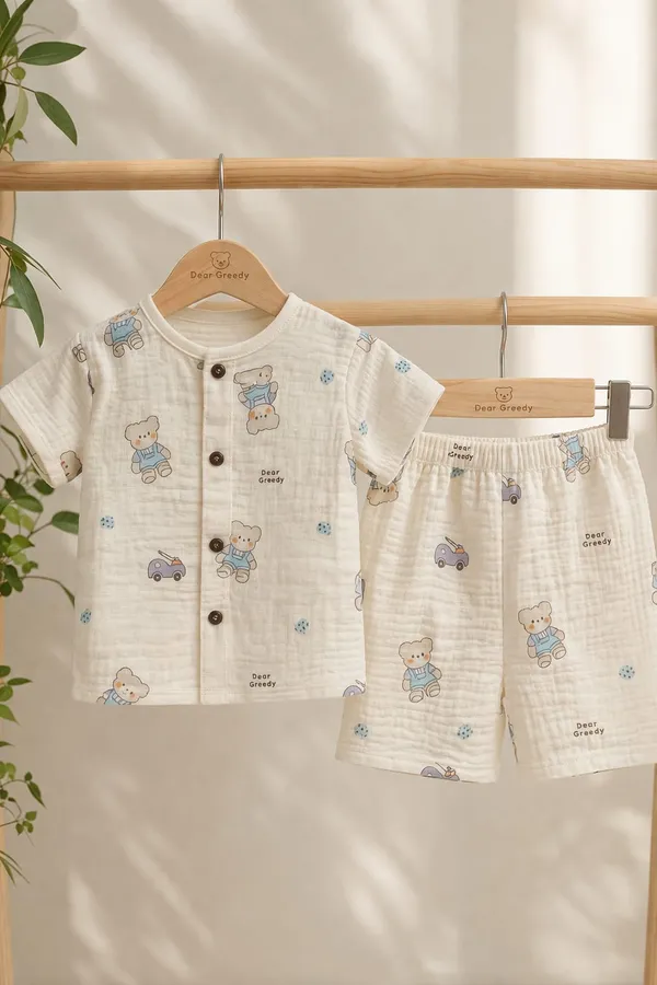 100%_Crinkle_Muslin_Coord_Set_|_Ultra-Soft_&_Breathable_|_Babies_&_Kids_|Unisex_|_Little_Teddy_Tales