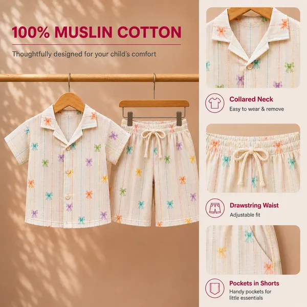 100%_Muslin_Cotton_Co-ord_Set_-_Playtime_to_Bedtime_-_Blossom_Stripe