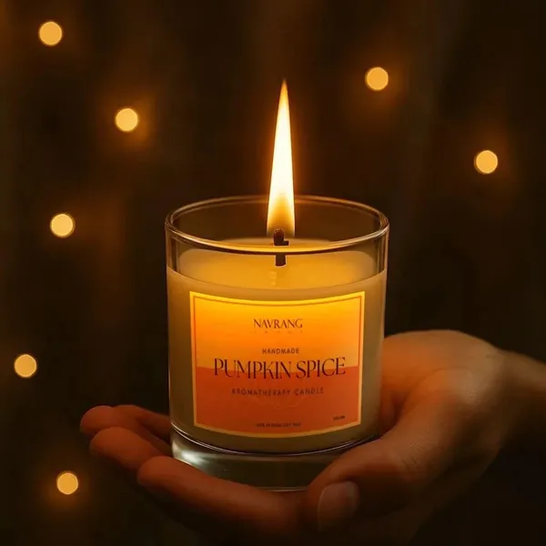 White_Plain_Glass_Jar_With_Lid_|_Handmade_Aromatherapy_Candle_|_200_Gm_|_(Pumpkin_Spice)