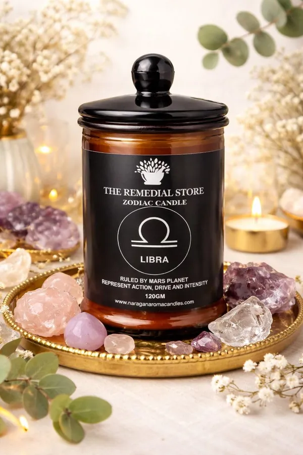 The_Remedial_Store_Libra_Zodiac_Scented_Candle_120g_Amber_Glass_jar_Long_Lasting_Burn_for_Home_Decor_Meditation_Gift