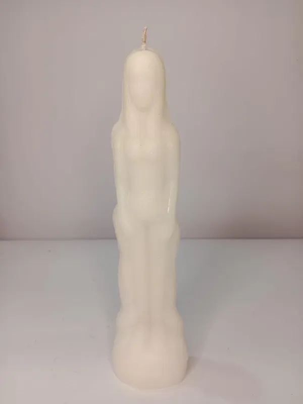 White_Handcrafted_Female_Figure_Candle_|_Artistic_Body_Sculpture_|