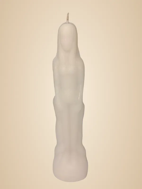 White_Handcrafted_Female_Figure_Candle_|_Artistic_Body_Sculpture_|