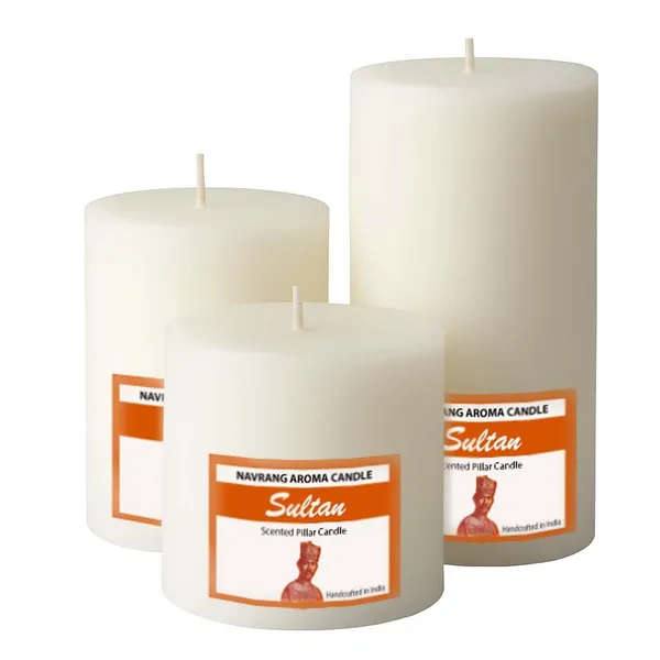 White_Set_Of_3_Decorative_Scented_Pillar_Candles_Sizes_3X3,_3X4,_3X6_Inches_(Sultan)