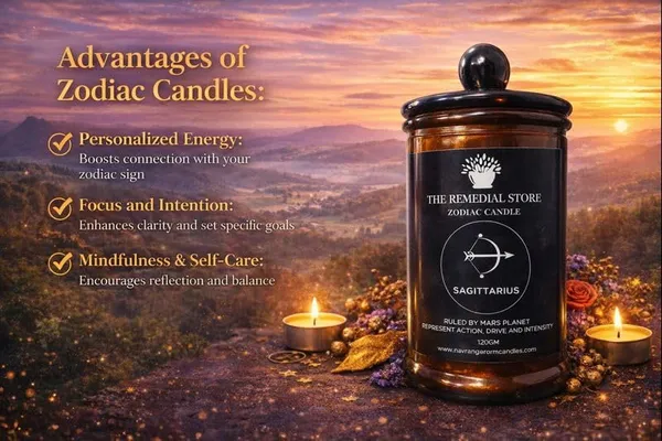 The_Remedial_Store_Sagittarius_Zodiac_Scented_Candle_120g_|_Premium_Glass_Jar_Aroma_Candle_|_Long_Lasting_Fragrance_|_Home_D�cor_&_Gift