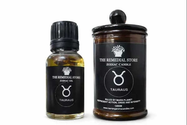 THE_REMEDIAL_STORE_Taurus_Zodiac_Candle_120g_with_Essential_Oil_12ml_Combo_|_Premium_Aromatherapy_Candle_&_Essential_Oil_Set