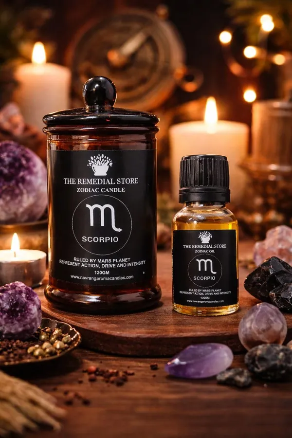 THE_REMEDIAL_STORE_Scorpio_Zodiac_Candle_120g_with_Essential_Oil_12ml_Combo_|_Premium_Aromatherapy_Candle_&_Essential_Oil_Set