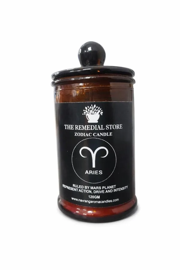 The_Remedial_Store_Aries_Zodiac_Candle_-_Mars_Ruled_Scented_Soy_Candle_for_Energy_&_Drive_-_120g_Amber_Jar_Apothecary_Candle_-_Astrology_Gift_for_Aries