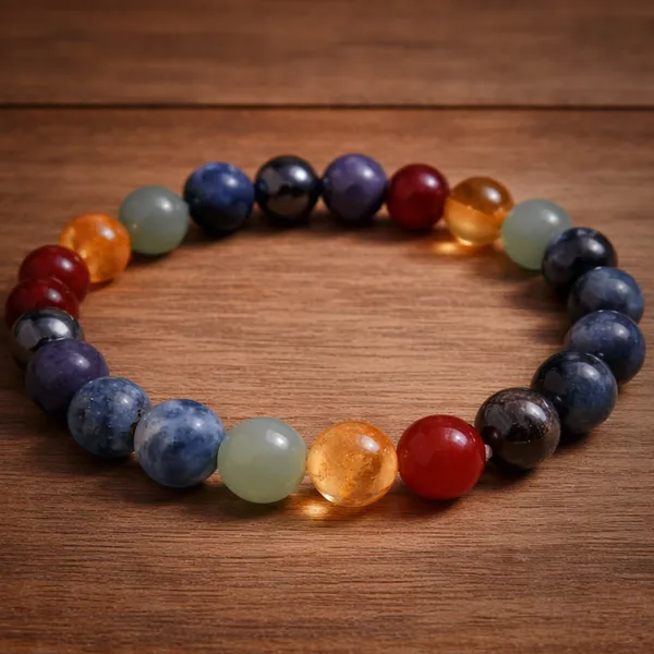 Multicolor_7_Natural_Semi-Precious_Stones_(_Jasper,_Carnelian,_Citrine/Tiger’S_Eye,_Aventurine,_Sodalite/Lapis,_Amethyst,_Clear_Quartz);_Industrial_Elastic_Premium_&_Elegant_Bracelet_For_Men_&_Women