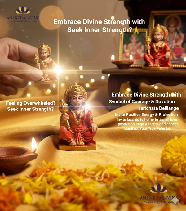 Hanuman_Statue_Small_-_Red_with_Gold_Finish