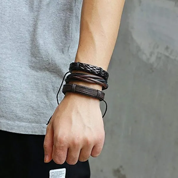 Black_Mixed_Multi-Layer_Genuine_Leather_Handmade_Adjustable_Braided_Leather_Cuff_Bracelet_Men_&_Women_6_Pcs