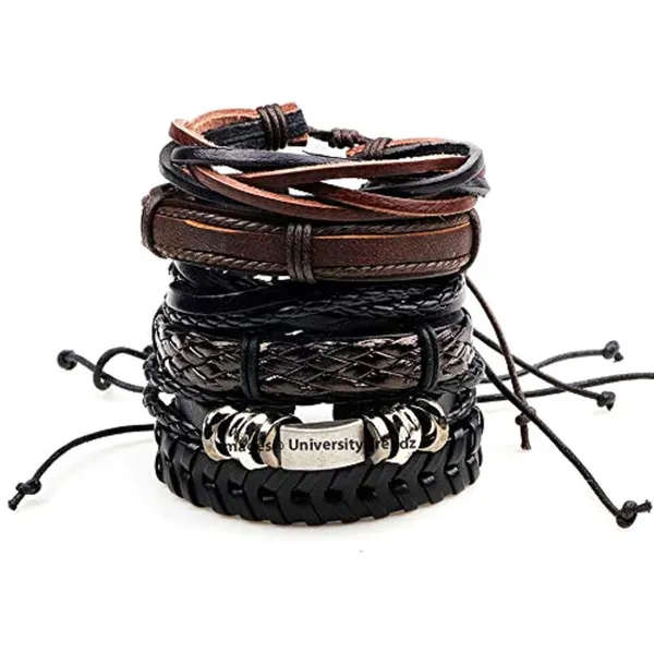 Black_Mixed_Multi-Layer_Genuine_Leather_Handmade_Adjustable_Braided_Leather_Cuff_Bracelet_Men_&_Women_6_Pcs