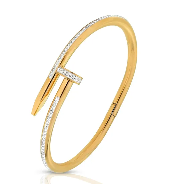 Gold_Stainless_Steel_Nail_Screw_Cuff_Zircon_Studded_Anti_Tarnish_Bangle_Bracelet_For_Women_&_Girls
