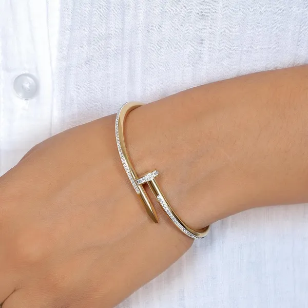 Gold_Stainless_Steel_Nail_Screw_Cuff_Zircon_Studded_Anti_Tarnish_Bangle_Bracelet_For_Women_&_Girls