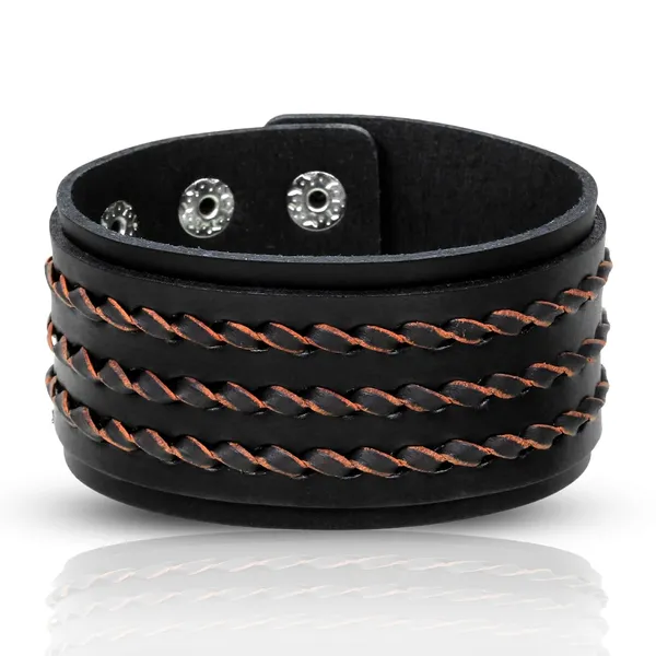 Black_Pu_Leather_Rotating_Design_Funky_Biker_Broad_Adjustable_Wrist_Band_Bracelet_For_Men_&_Boys