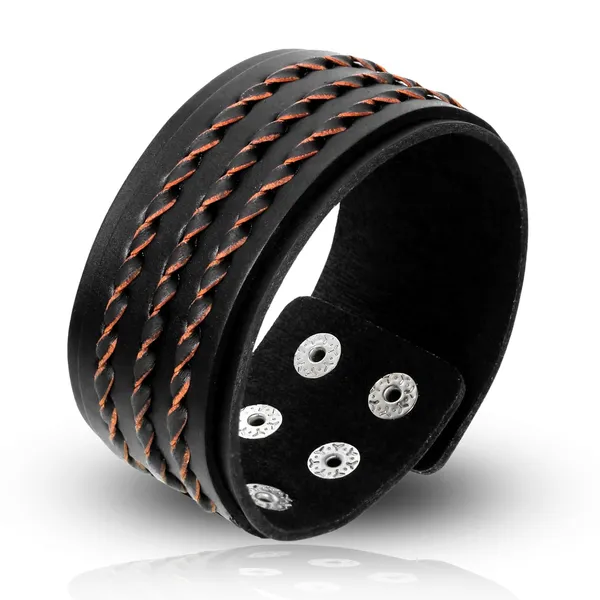 Black_Pu_Leather_Rotating_Design_Funky_Biker_Broad_Adjustable_Wrist_Band_Bracelet_For_Men_&_Boys
