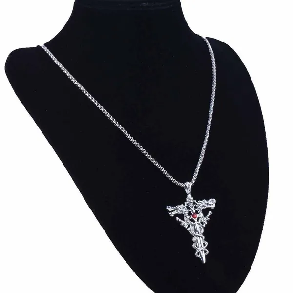 Silver_Sterling_Silver_Double_Dragon_Sword_Cross_Mythical_Warrior_Pendant_Necklace_For_Men