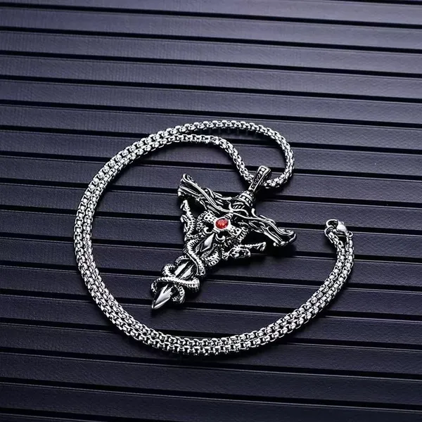 Silver_Sterling_Silver_Double_Dragon_Sword_Cross_Mythical_Warrior_Pendant_Necklace_For_Men